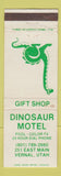 Matchbook Cover - Dinosaur Motel Vernal UT