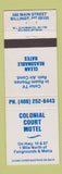 Matchbook Cover - Colonial Court Motel Billings MT