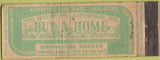 Matchbook Cover - Brookside Realty Pluemacher NO TOWN WORN