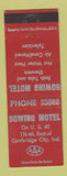 Matchbook Cover - Bowing Motel Cambridge City IN WEAR