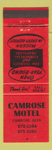 Matchbook Cover - Camrose Motel AB