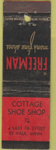 Matchbook Cover - Freeman men's shoes St Paul MN