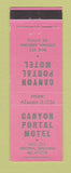 Matchbook Cover - Canyon Portal Motel Sedona AZ