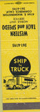Matchbook Cover - Western Tach Speedo Commerce CA yellow