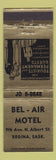 Matchbook Cover - Bel Air Motel Regina SK