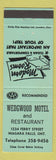 Matchbook Cover - Wedgwood Motel Niagara Falls ON