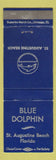 Matchbook Cover - Blue Dolphin St Augustine Beach FL