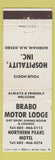 Matchbook Cover - Brabo Motor Lodge Northern Peaks Motel Gorham NH