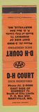 Matchbook Cover - DH Court Maryville MO WEAR
