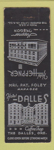 Matchbook Cover - Hotel Dalles The Dalles OR Heppner