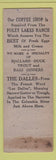 Matchbook Cover - Hotel Dalles The Dalles OR Heppner