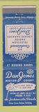 Matchbook Cover - Dan Jones Motor Court Jacksonville FL WEAR