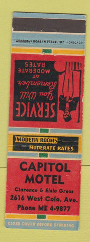 Matchbook Cover - Capitol Motel