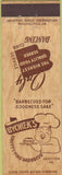 Matchbook Cover - Byorek's BBQ Hazelton PA