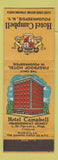 Matchbook Cover - Hotel Campbell Poughkeepsie NY