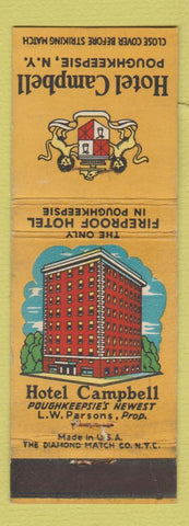 Matchbook Cover - Hotel Campbell Poughkeepsie NY