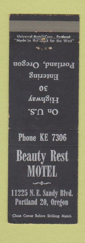 Matchbook Cover - Beauty Rest Motel Portland OR