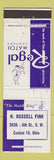 Matchbook Cover - Regal Match Russell Fink Canton OH