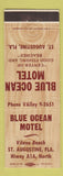 Matchbook Cover - Blue Ocean Motel St Augustine FL