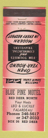 Matchbook Cover - Blue Pine Motel Red Deer AB? RED
