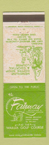 Matchbook Cover - Fairway Restaurant Wailua Golf Course Kauai Hawaii