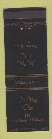 Matchbook Cover - Hi Way Club