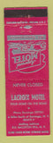 Matchbook Cover - Lacroix Motel Saratoga NY