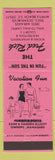Matchbook Cover - The Fred Rick Hotel Myrtle Beach SC
