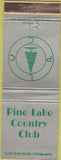 Matchbook Cover - Pine Lake Country Club Pontiac MI