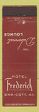 Matchbook Cover - Hotel Frederick Endicott NY