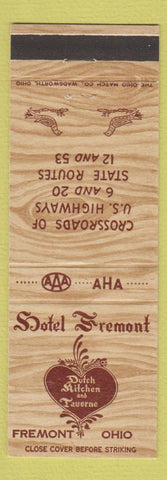 Matchbook Cover - Hotel Fremont OH