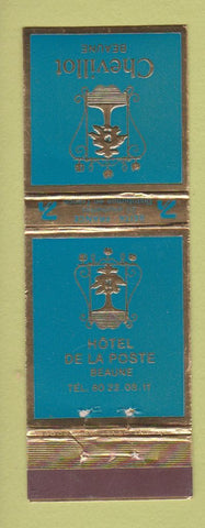 Matchbook Cover - Chevillot Beaune Hotel De La Poste