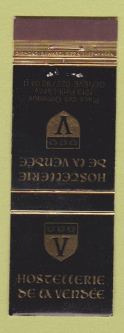 Matchbook Cover - Hostellerie De La Vendee Switzerland Geneve