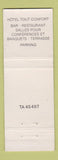 Matchbook Cover - Hostellerie De La Vendee Switzerland Geneve