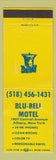 Matchbook Cover - Blue Bell Motel Albany NY WEAR
