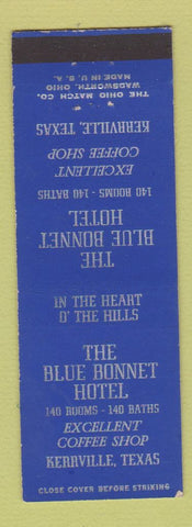 Matchbook Cover - Blue Bonnet Hotel Kerrville TX