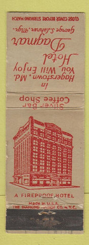 Matchbook Cover - Hotel Dagmar Hagerstown MD WEAR