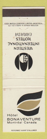 Matchbook Cover - Hotel Bonaventure Montreal QC