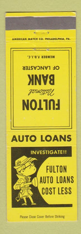 Matchbook Cover - Fulton National Bank Lancaster PA
