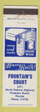 Matchbook Cover - Fountain's Court Motel Pompano Beach FL