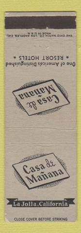 Matchbook Cover - Casa de Manana Hotel La Jolla CA WEAR