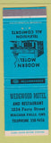 Matchbook Cover - Wedgewood Motel Niagara Falls ON BLUE