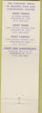Matchbook Cover - Host Enterprises Lancaster PA resort