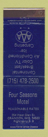 Matchbook Cover - Four Seasons Motel Crandon WI