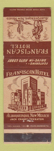 Matchbook Cover - Franciscan Hotel Albuquerque NM WEAR