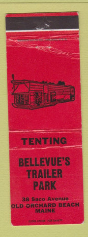 Matchbook Cover - Bellevue's Trailer Park Old Orchard Beach ME WEAR