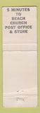 Matchbook Cover - Bellevue's Trailer Park Old Orchard Beach ME WEAR