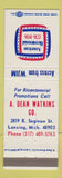 Matchbook Cover - A Dean Watkins Advertising Lansing MI 1976 Bicentennial