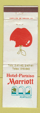 Matchbook Cover - Hotel Paraiso Marriott Acapulco Mexico WORN