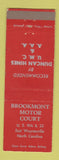 Matchbook Cover - Brookmont Motor Court East Waynesville NC